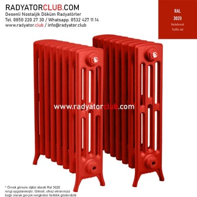 Kdr-4-95 Kolonlu Ayaklı Döküm Radyatör, Ral 3020 |  28 Kolon Kdr-4-95 Kolonlu Ayaklı Döküm Radyatör, Ral 3020 |  28 Kolon